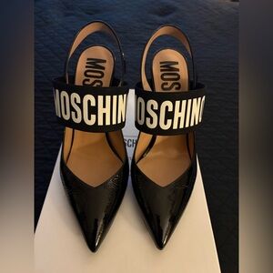 Moschino Black Patent Leather Heels